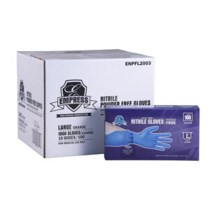 Nitrile Gloves, Blue, Powder Free, size L,10x100