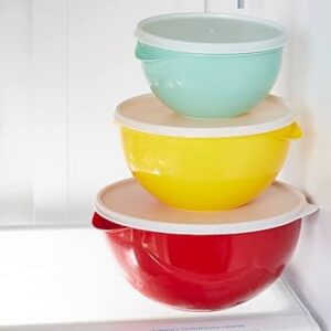 Plastic Mixing Bowl Set w/Lids, 3 bowls