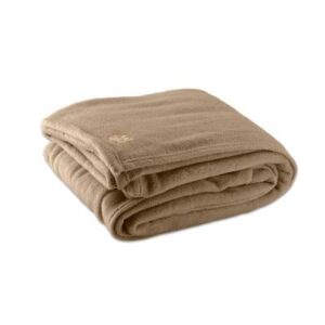 Oxford Microplush Fleece Blanket, Desert Tan, Twin