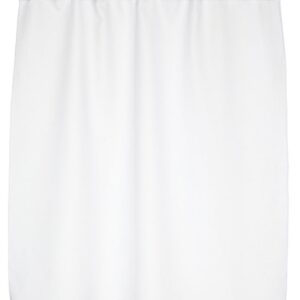 Waffle Weave Polyester Shower Curtain, White