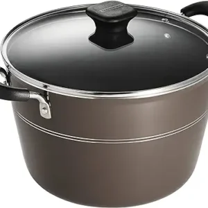 Tramontina Sicilia 8 qt Covered Stock Pot, Hazelnut