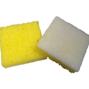 Hotel Size Scrub Sponge, Fine White, 3.5"x3.5", 40/cs
