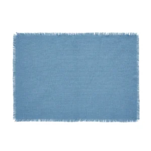 "Burlap" Placemat, Chambray Blue