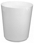 14 Qt. Wastebasket, White
