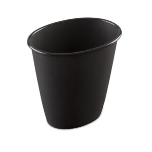 1.5 Gallon Oval Vanity Wastebasket, Black
