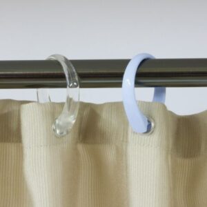 Round Shower Hooks, White, 12/box