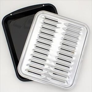 Porcelain Broiler Pan w/Chrome Grill