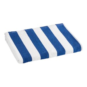Cabana Stripe Pool Towel, Blue/White, 30x60, 10.5#